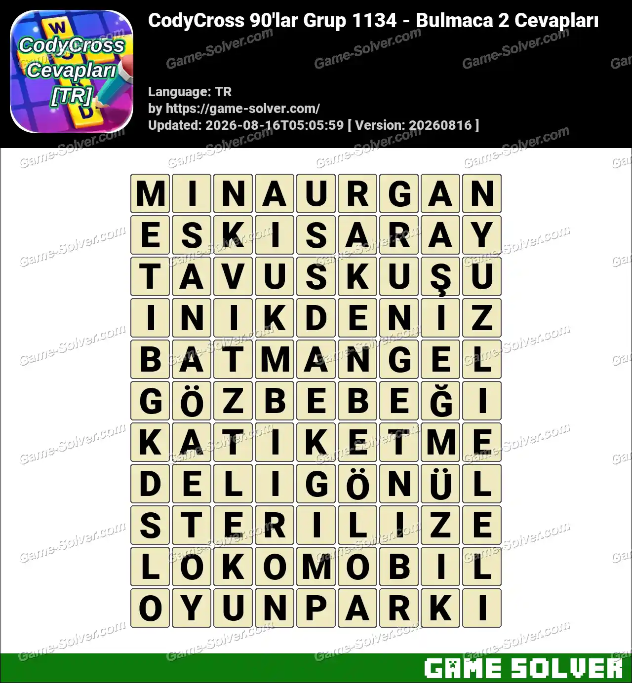 CodyCross 90’lar Grup 1134 – Bulmaca 2 Cevapları